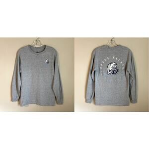 Drake University Relays Gray Long Sleeve Cotton Crewneck T-Shirt Size Small
